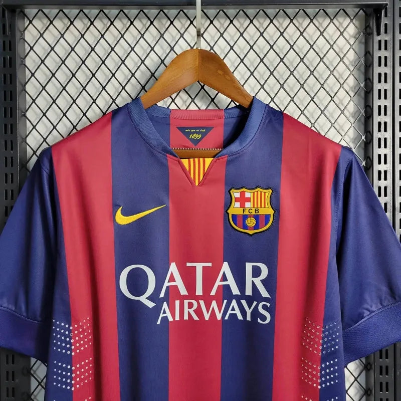 Camisa Barcelona Retrô Home 2014/15 - Torcedor Masculina - Camisa de Time Oficial - Buyit