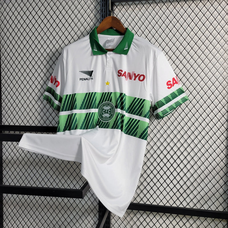 Camisa Coritiba Retrô 1997/98 - Torcedor Masculina Branca e Verde - Camisa de Time Oficial - Buyit