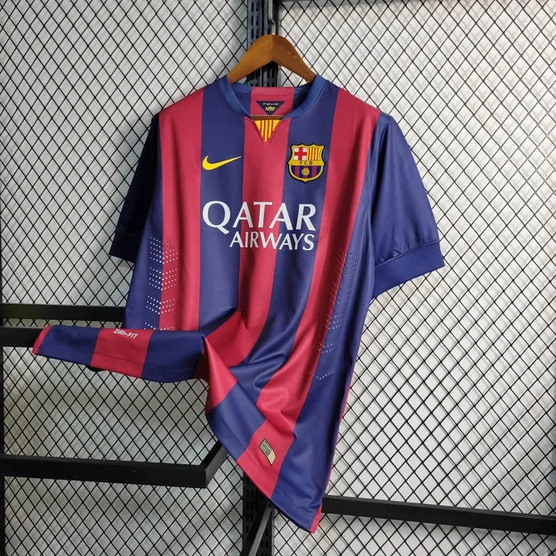 Camisa Barcelona Retrô Home 2014/15 - Torcedor Masculina - Camisa de Time Oficial - Buyit