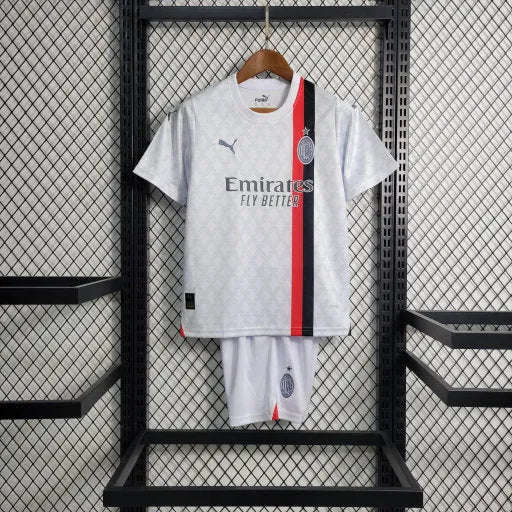 Camisa AC Milan Away 22/23 - Torcedor Infantil Branca - Camisa de Time Oficial - Buyit