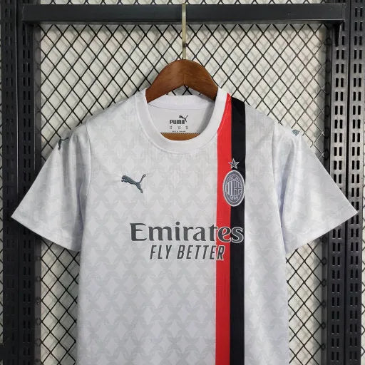 Camisa AC Milan Away 22/23 - Torcedor Infantil Branca - Camisa de Time Oficial - Buyit