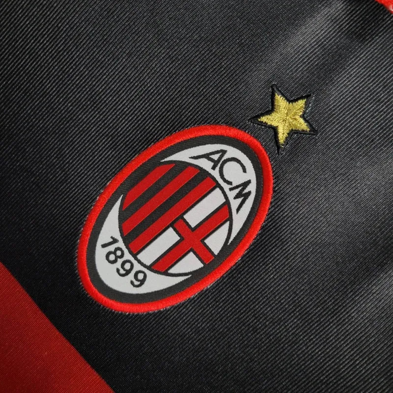 Camisa AC Milan Away Retrô 1998/99 - Torcedor Masculina Preta e Vermelha - Camisa de Time Oficial - Buyit