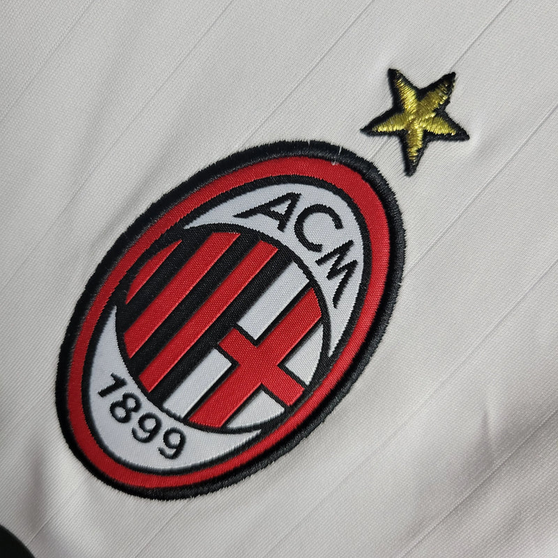 Camisa AC Milan Away Retrô 2006/07 - Torcedor Masculina Branca - Camisa de Time Oficial - Buyit