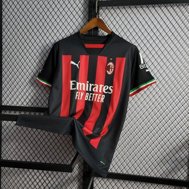 Camisa AC Milan Home 22/23 - Torcedor Masculina - Camisa de Time Oficial - Buyit