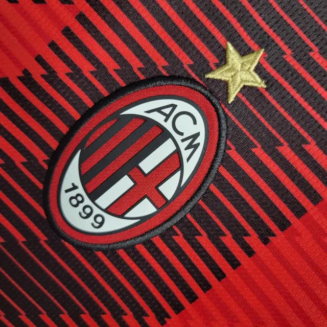 Camisa AC Milan Home 23/24 - Torcedor Masculina - Camisa de Time Oficial - Buyit