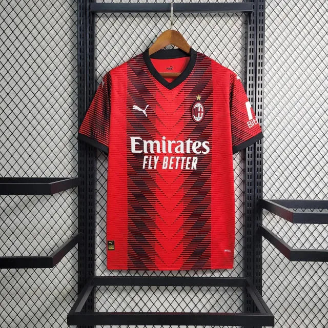 Camisa AC Milan Home 23/24 - Torcedor Masculina - Camisa de Time Oficial - Buyit