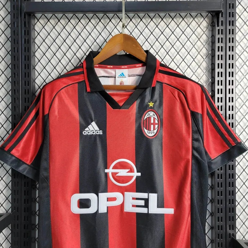 Camisa AC Milan Home Retrô 1998/99 - Torcedor Masculina - Camisa de Time Oficial - Buyit