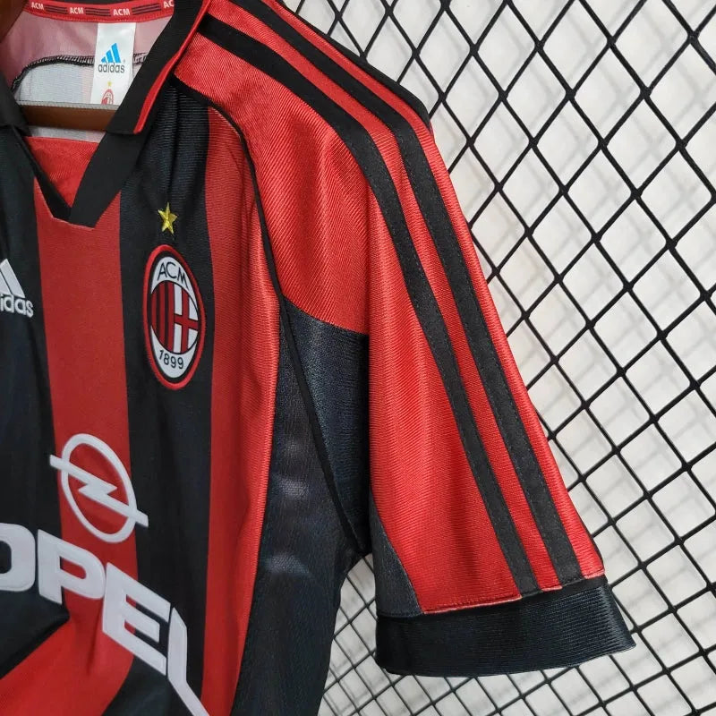 Camisa AC Milan Home Retrô 1998/99 - Torcedor Masculina - Camisa de Time Oficial - Buyit