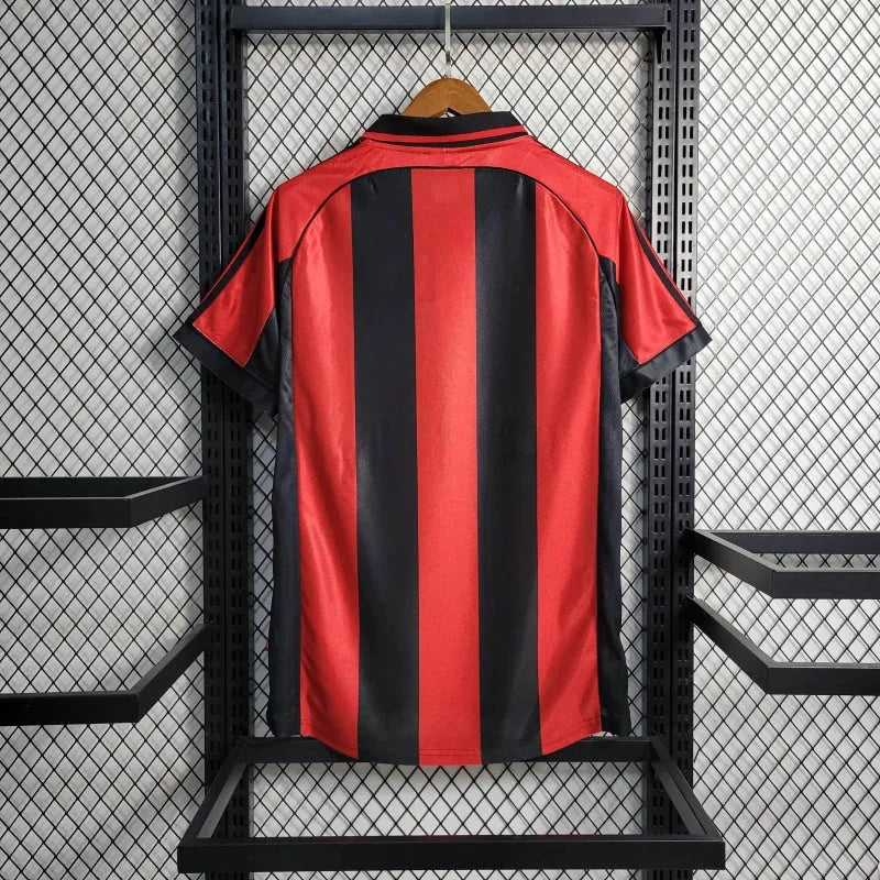 Camisa AC Milan Home Retrô 1998/99 - Torcedor Masculina - Camisa de Time Oficial - Buyit