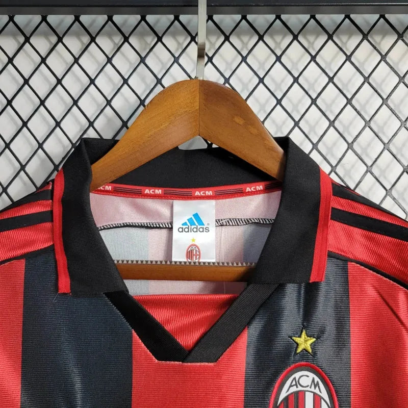 Camisa AC Milan Home Retrô 1998/99 - Torcedor Masculina - Camisa de Time Oficial - Buyit