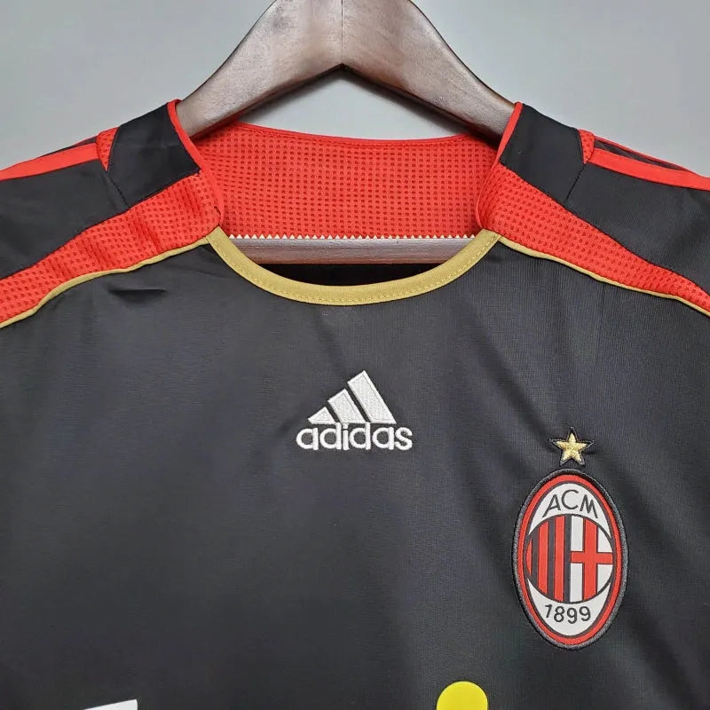 Camisa AC Milan Third Away Retrô 2006 - Torcedor Masculina Preta - Camisa de Time Oficial - Buyit