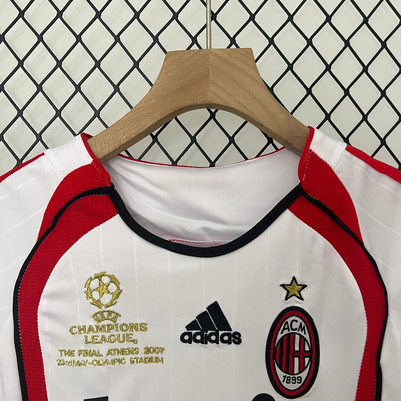 Camisa Ac Milan Retrô Away 2006/07 - Torcedor Infantil Branca - Camisa de Time Oficial - Buyit