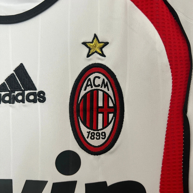 Camisa Ac Milan Retrô Away 2006/07 - Torcedor Infantil Branca - Camisa de Time Oficial - Buyit