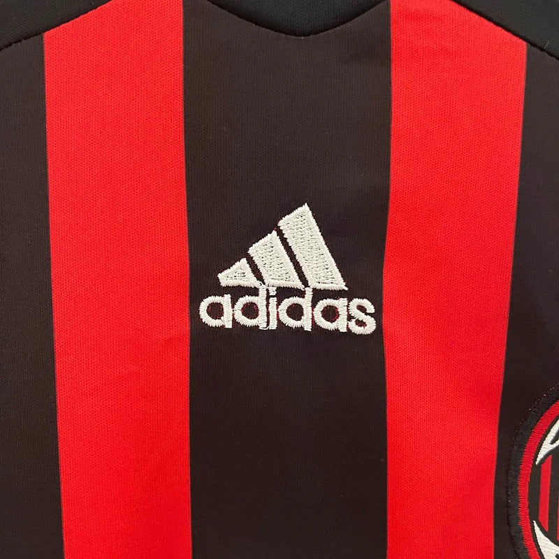 Camisa Ac Milan Retrô Home 2006/07 - Torcedor Infantil Dourada - Camisa de Time Oficial - Buyit