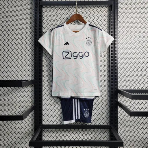 Camisa Ajax Away 23/24 - Torcedor Infantil Branca - Camisa de Time Oficial - Buyit