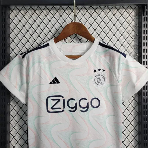 Camisa Ajax Away 23/24 - Torcedor Infantil Branca - Camisa de Time Oficial - Buyit