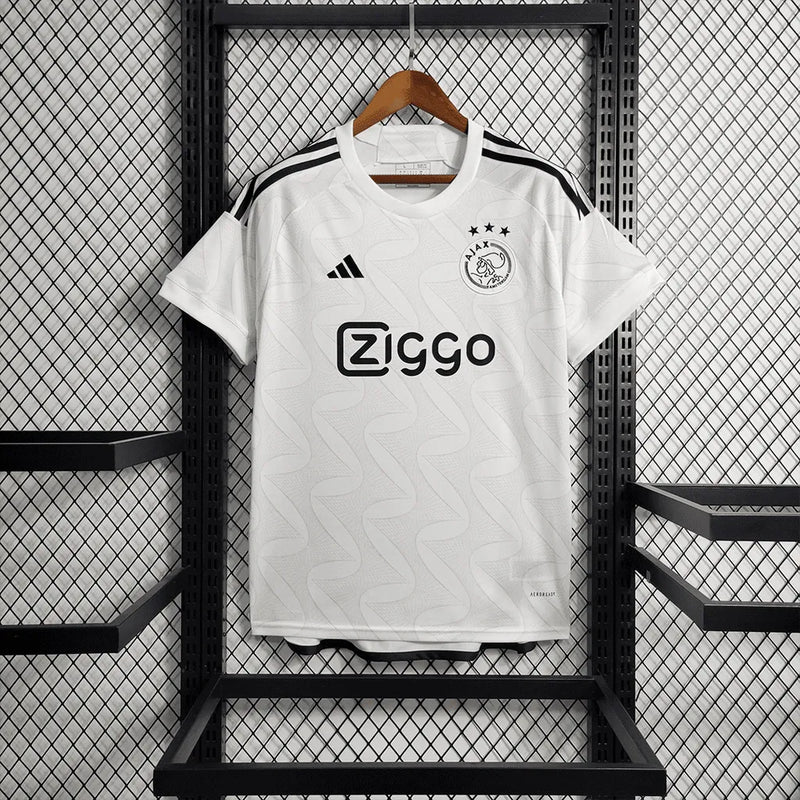 Camisa Ajax Away 23/24 - Torcedor Masculina Branca - Camisa de Time Oficial - Buyit