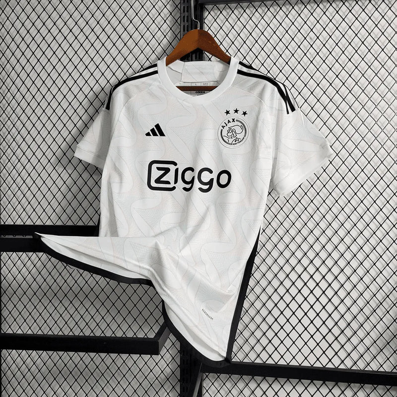 Camisa Ajax Away 23/24 - Torcedor Masculina Branca - Camisa de Time Oficial - Buyit