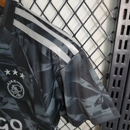 Camisa Ajax Away II 23/24 - Torcedor Infantil Preta - Camisa de Time Oficial - Buyit