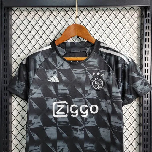 Camisa Ajax Away II 23/24 - Torcedor Infantil Preta - Camisa de Time Oficial - Buyit