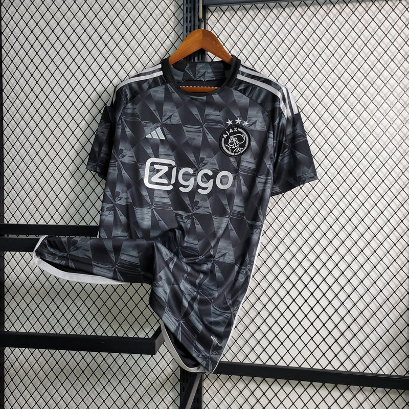 Camisa Ajax Away II 23/24 - Torcedor Masculina Preta - Camisa de Time Oficial - Buyit