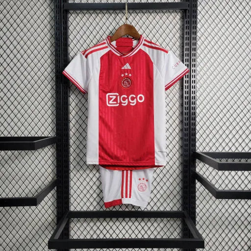 Camisa Ajax Home 23/24 - Torcedor Infantil Vermelha e Branca - Camisa de Time Oficial - Buyit