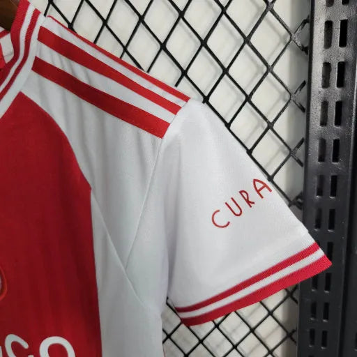 Camisa Ajax Home 23/24 - Torcedor Infantil Vermelha e Branca - Camisa de Time Oficial - Buyit