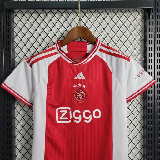 Camisa Ajax Home 23/24 - Torcedor Infantil Vermelha e Branca - Camisa de Time Oficial - Buyit