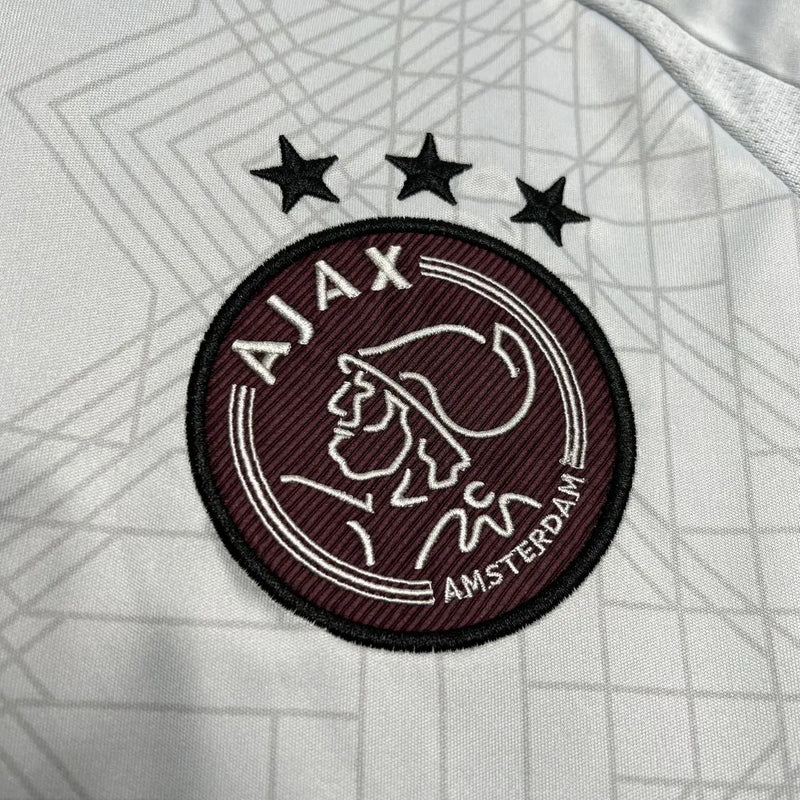 Camisa Ajax Third Away 24/25 - Torcedor Masculina Branca - Camisa de Time Oficial - Buyit