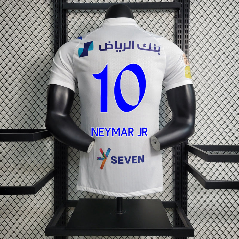 Camisa Al-Hilal Away 23/24 - Jogador Masculina Branca + Neymar 10 - Camisa de Time Oficial - Buyit