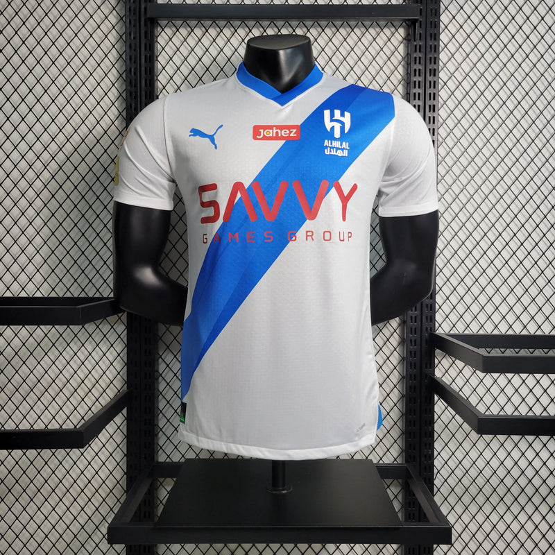 Camisa Al-Hilal Away 23/24 - Jogador Masculina Branca + Neymar 10 - Camisa de Time Oficial - Buyit