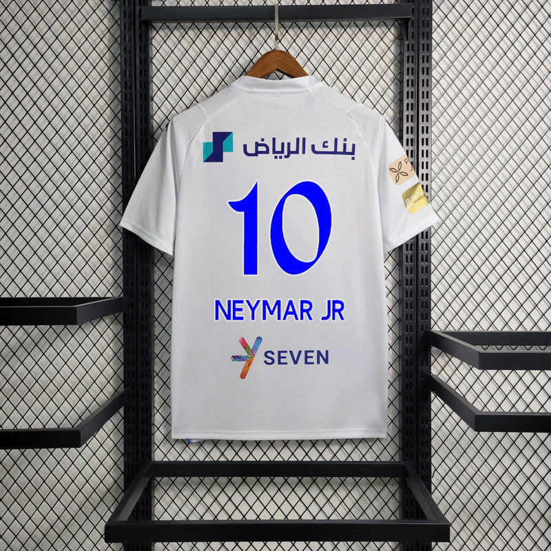 Camisa Al-Hilal Away 23/24 - Torcedor Masculina Branca + Neymar 10 - Camisa de Time Oficial - Buyit