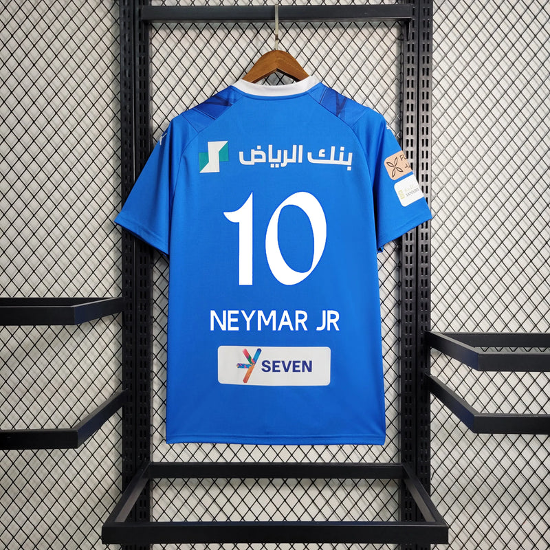 Camisa Al-Hilal Home 23/24 - Torcedor Masculina Azul + Neymar 10 - Camisa de Time Oficial - Buyit