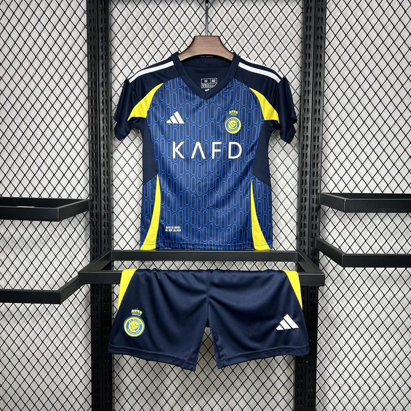 Camisa Al-Nassr Away 24/25 - Torcedor Infantil Azul - Camisa de Time Oficial - Buyit