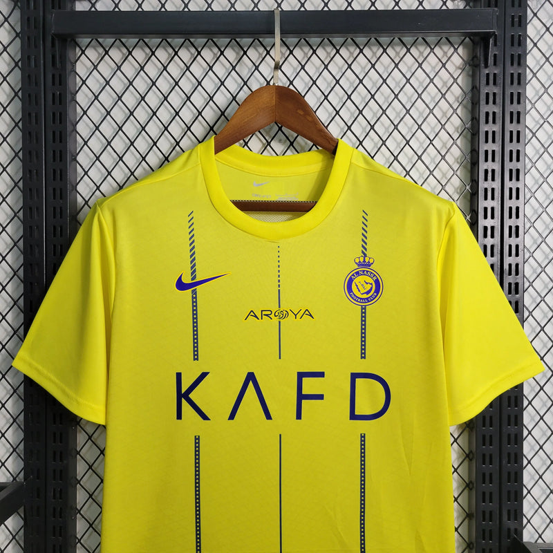 Camisa Al-Nassr Home 23/24 - Torcedor Masculina Amarela - Camisa de Time Oficial - Buyit