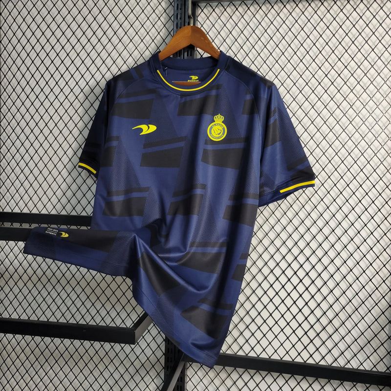 Camisa Al-Nassr Treino 23/24 - Torcedor Masculina Azul e Preta - Camisa de Time Oficial - Buyit