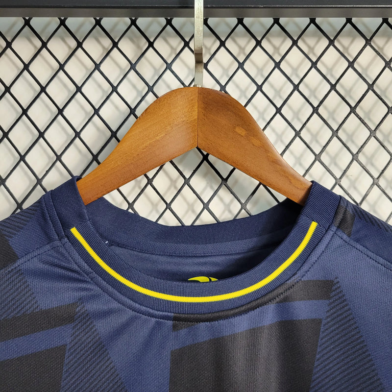 Camisa Al-Nassr Treino 23/24 - Torcedor Masculina Azul e Preta - Camisa de Time Oficial - Buyit