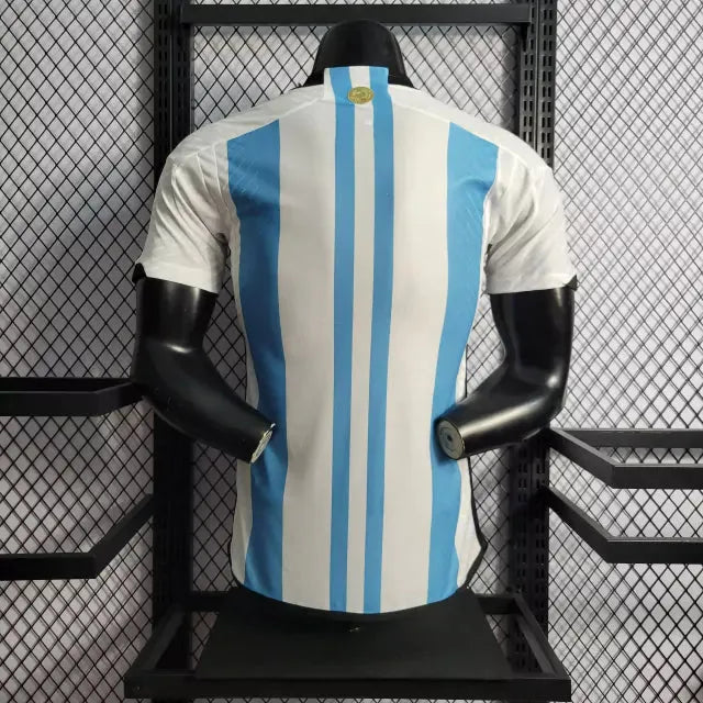 Camisa Argentina 3 Estrelas Home 22/23 - Jogador Masculina - Camisa de Time Oficial - Buyit