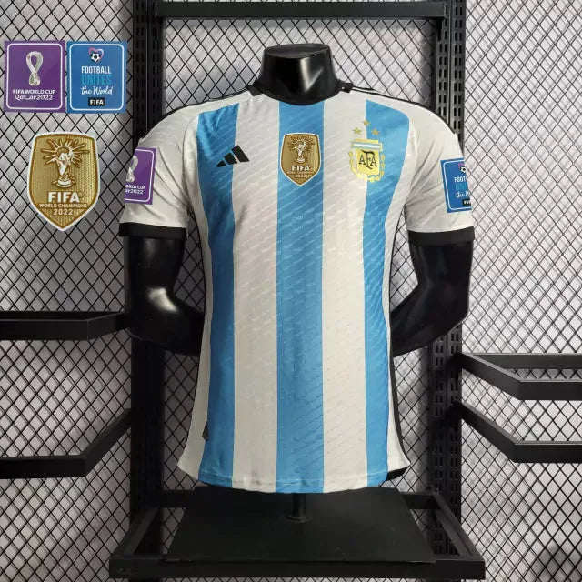 Camisa Argentina 3 Estrelas Home 22/23 - Jogador Masculina - Camisa de Time Oficial - Buyit