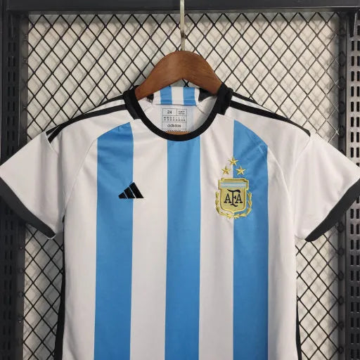 Camisa Argentina Home III 22/23 - Torcedor Infantil Azul e Branca - Camisa de Time Oficial - Buyit