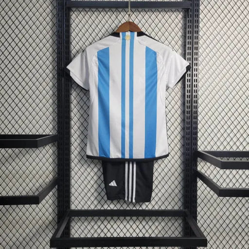 Camisa Argentina Home III 22/23 - Torcedor Infantil Azul e Branca - Camisa de Time Oficial - Buyit