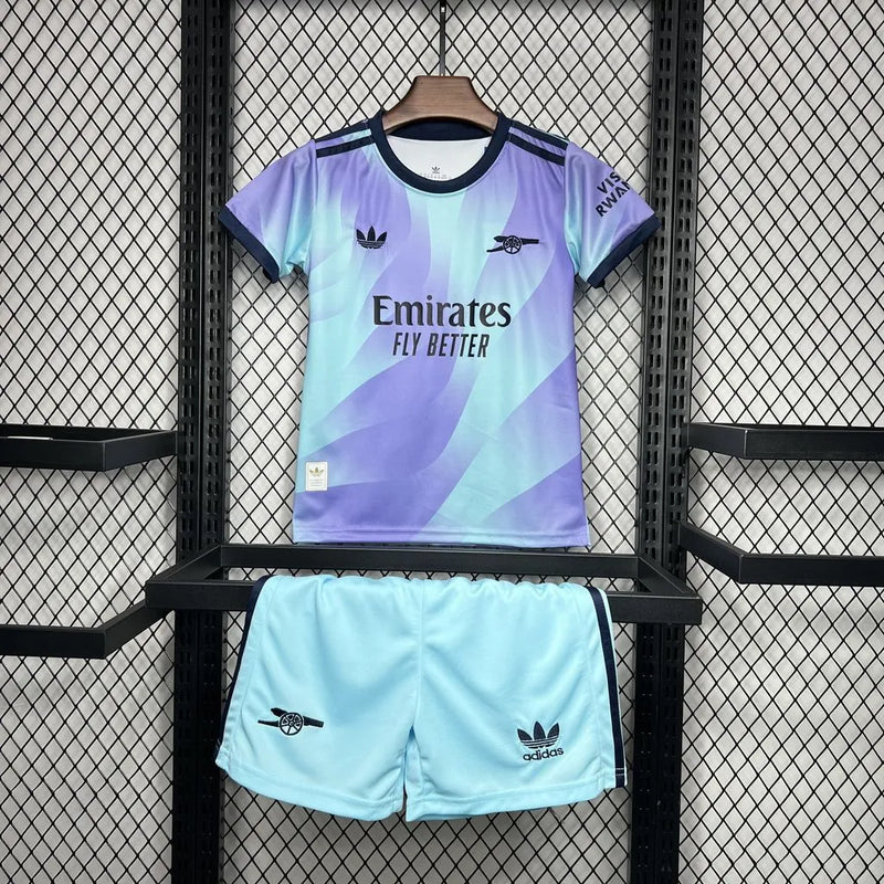 Camisa Arsenal Third Away 24/25 - Torcedor Infantil Roxa - Camisa de Time Oficial - Buyit