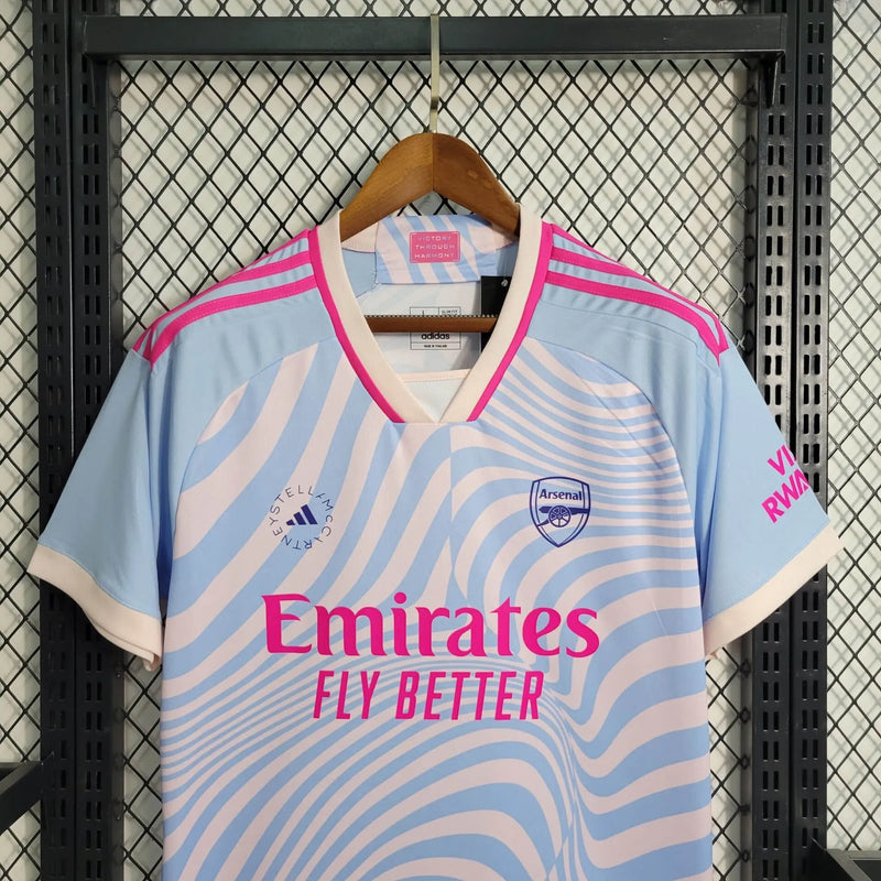 Camisa Arsenal Treino 23/24 - Torcedor Masculina Azul e Rosa - Camisa de Time Oficial - Buyit