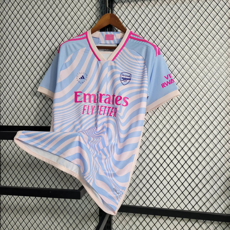 Camisa Arsenal Treino 23/24 - Torcedor Masculina Azul e Rosa - Camisa de Time Oficial - Buyit