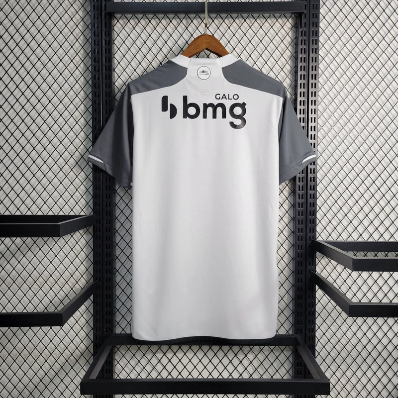 Camisa Atlético Mineiro Away 23/24 - Torcedor Masculina Branca e Cinza - Camisa de Time Oficial - Buyit