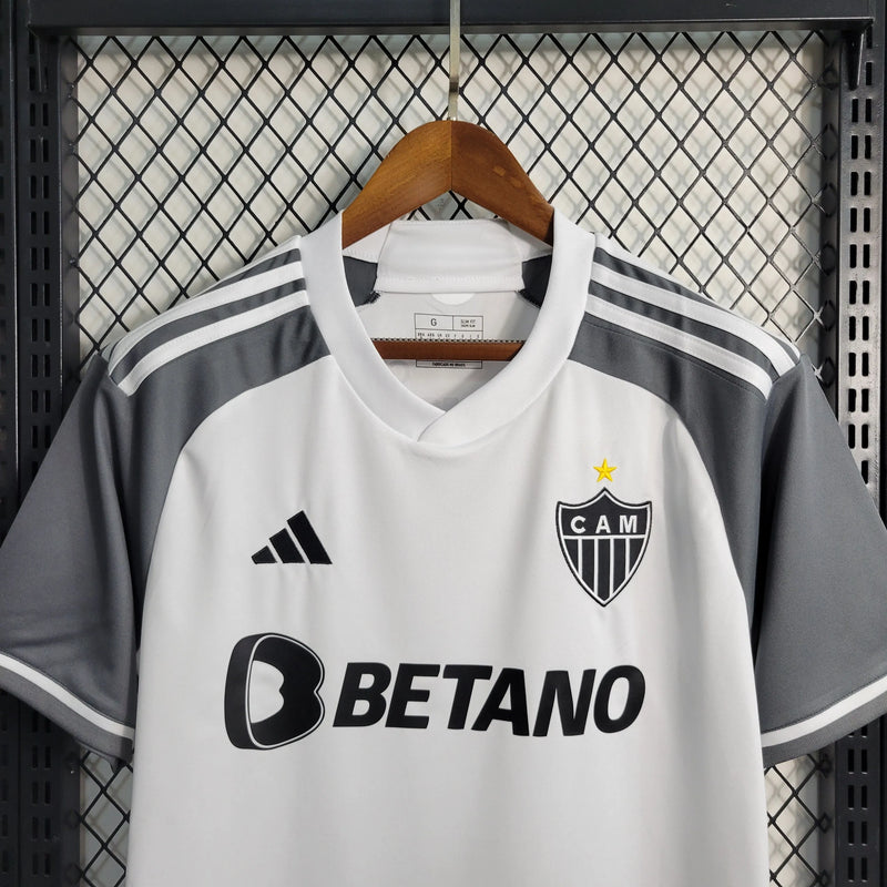 Camisa Atlético Mineiro Away 23/24 - Torcedor Masculina Branca e Cinza - Camisa de Time Oficial - Buyit