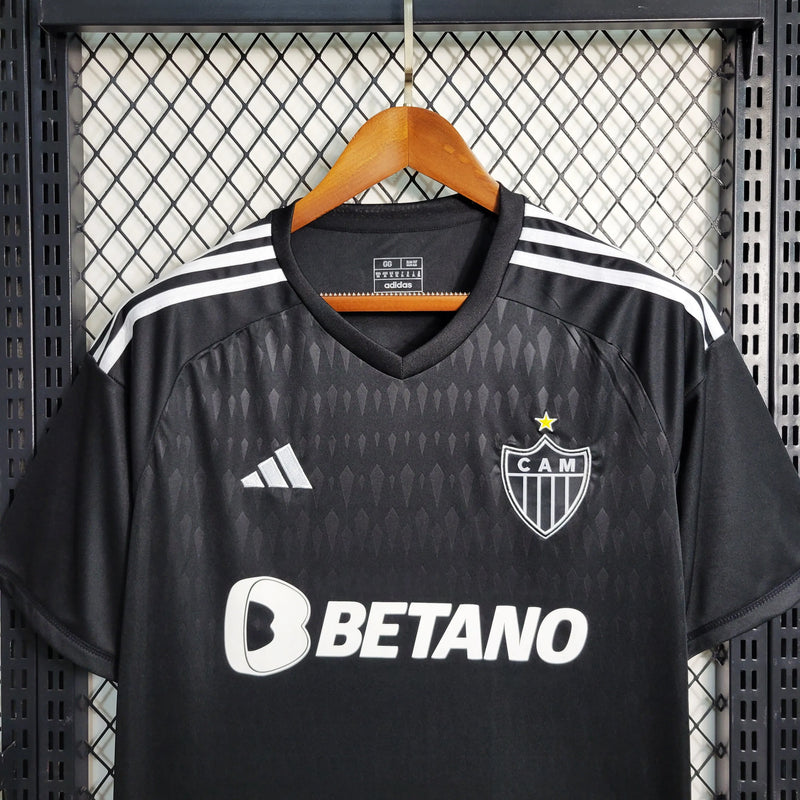 Camisa Atlético Mineiro Goleiro 23/24 - Torcedor Masculina Preta - Camisa de Time Oficial - Buyit