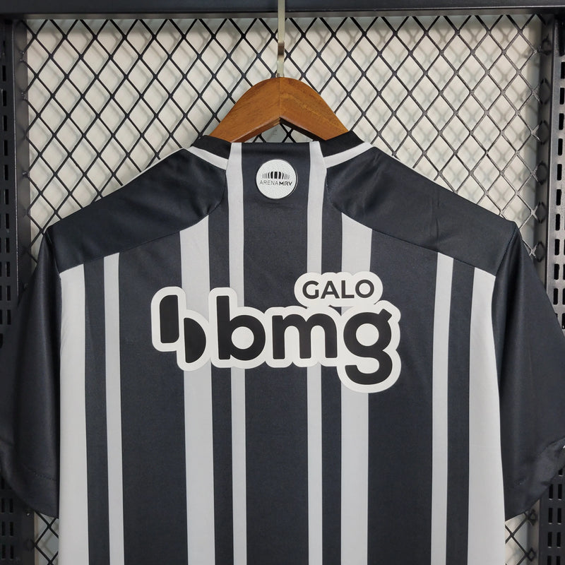 Camisa Atlético Mineiro Home 23/24 - Torcedor Masculina Preta e Branca - Camisa de Time Oficial - Buyit