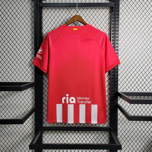 Camisa Atlético de Madrid Home 23/24 - Torcedor Masculina Vermelha e Branca - Camisa de Time Oficial - Buyit