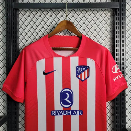 Camisa Atlético de Madrid Home 23/24 - Torcedor Masculina Vermelha e Branca - Camisa de Time Oficial - Buyit